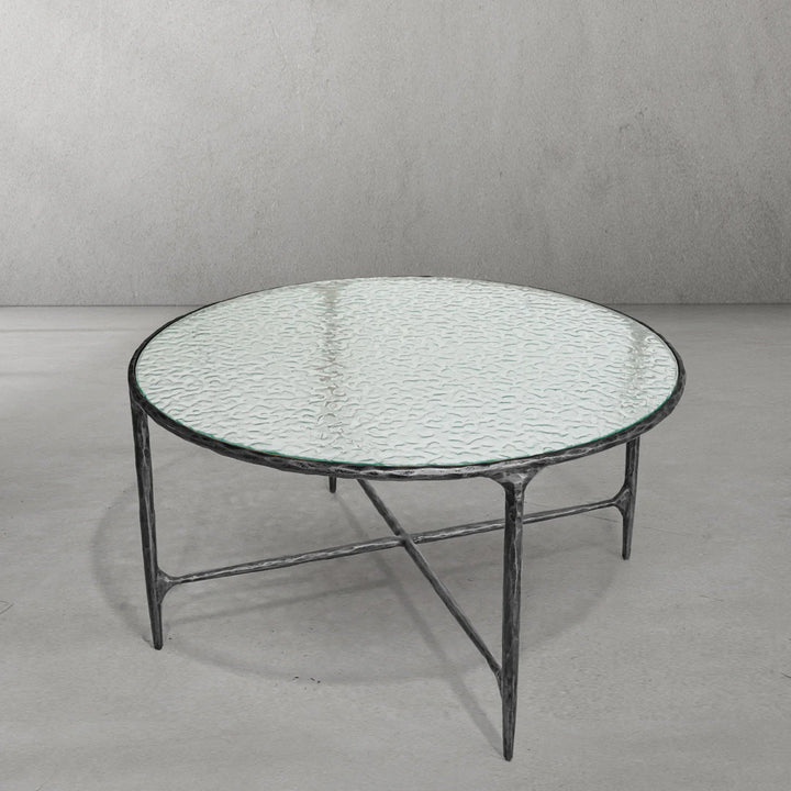 Thaddeus Glass Round Coffee Table