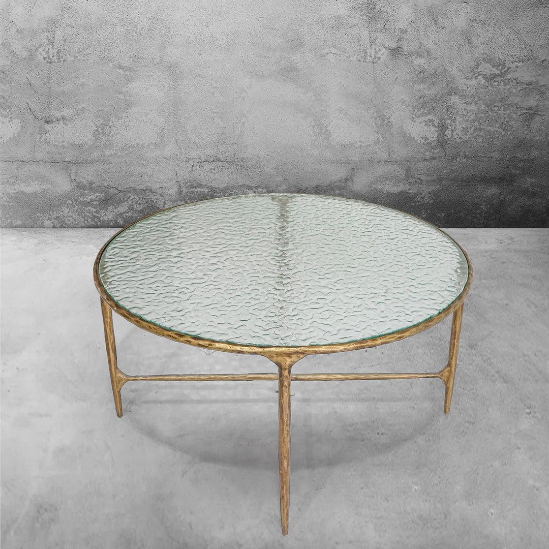 Thaddeus Glass Round Coffee Table