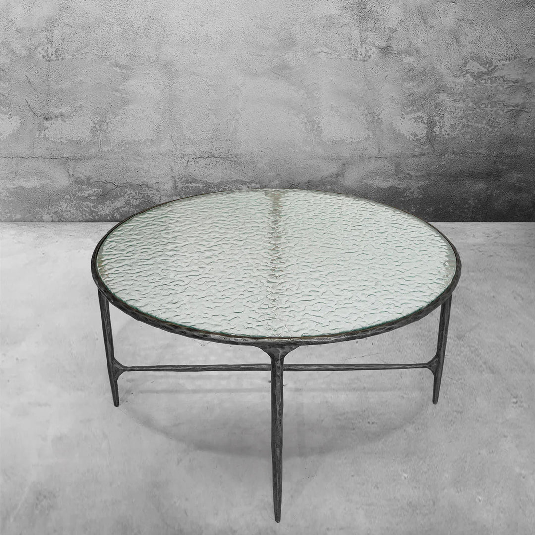 Thaddeus Glass Round Coffee Table