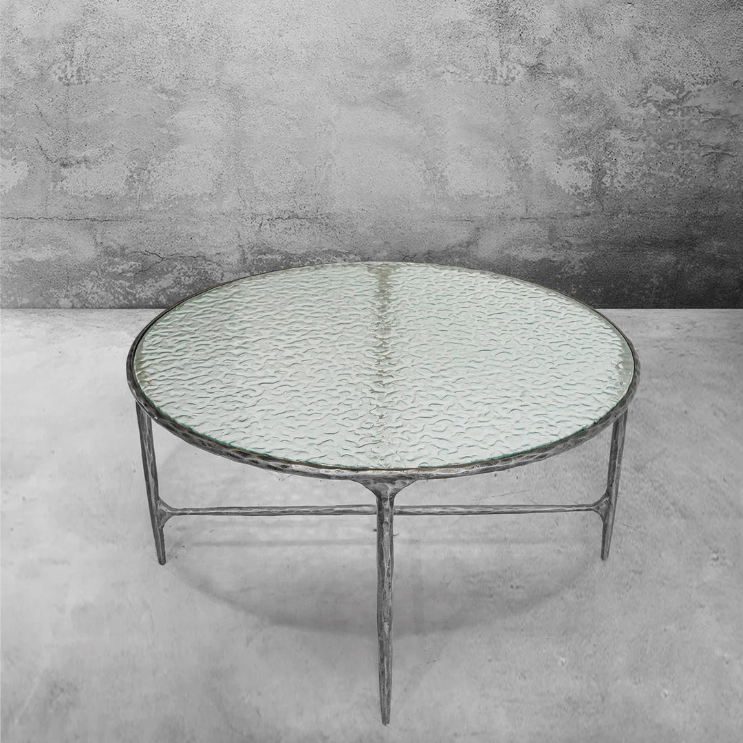 Thaddeus Glass Round Coffee Table