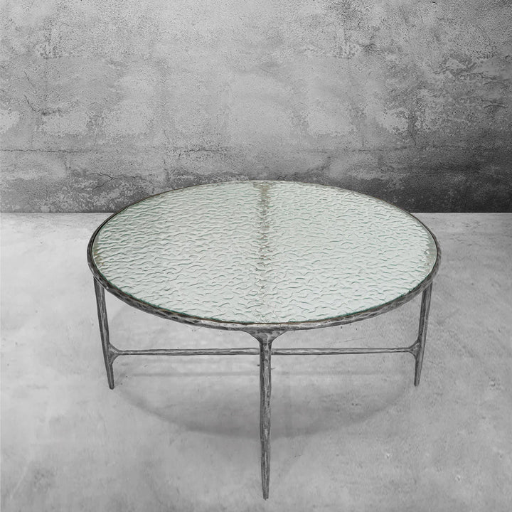 Thaddeus Glass Round Coffee Table
