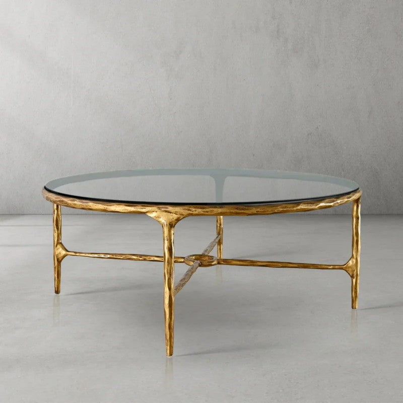 Thaddeus Glass Round Coffee Table