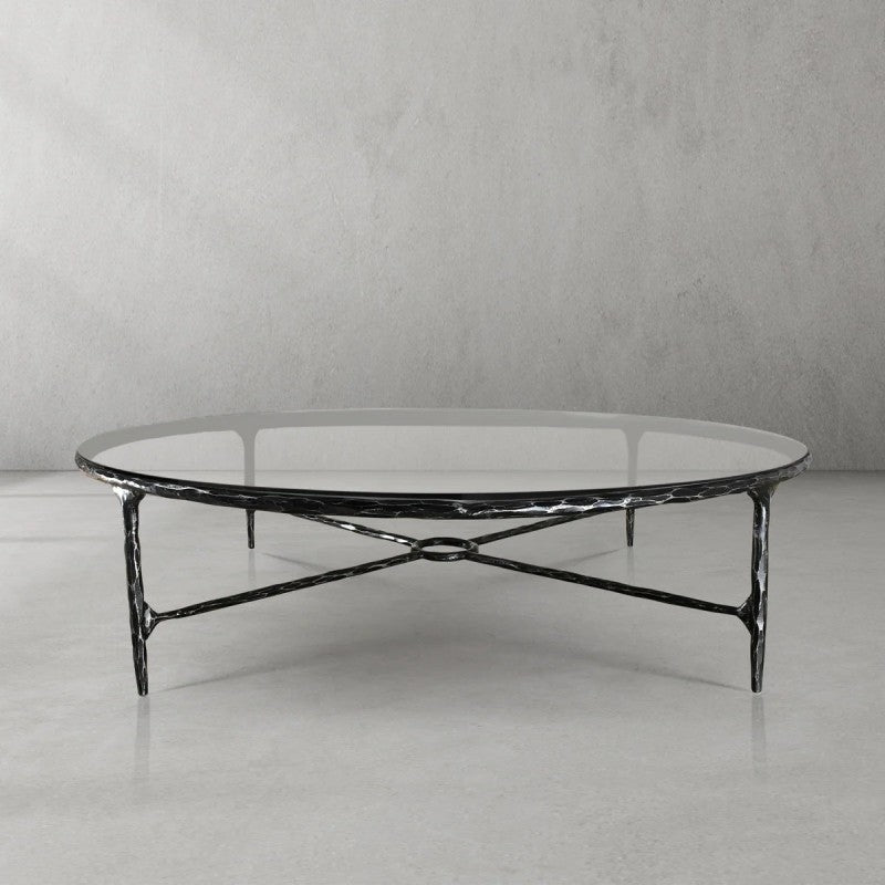 Thaddeus Glass Round Coffee Table
