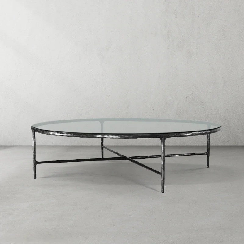 Thaddeus Glass Round Coffee Table