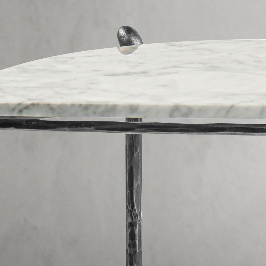 Thaddeus Horn Semi-Circle Marble Console Table