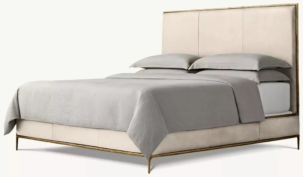 Thaddeus Leather Panel Bed