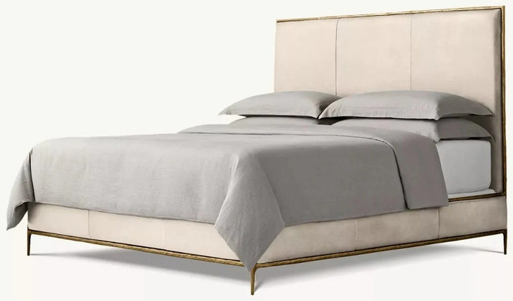 Thaddeus Leather Panel Bed