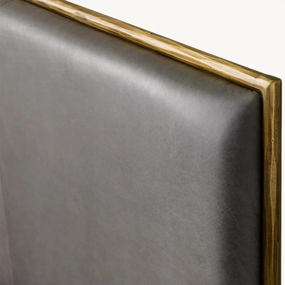 Thaddeus Leather Panel Bed