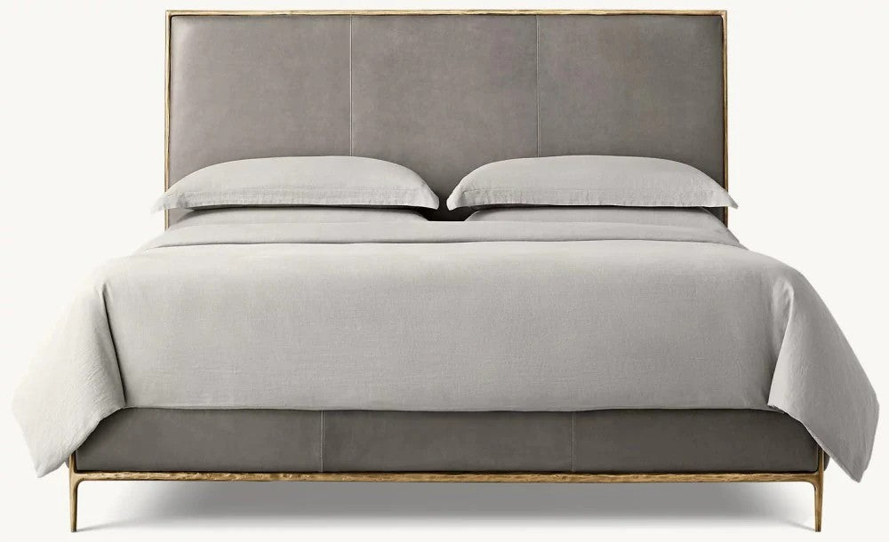 Thaddeus Leather Panel Bed