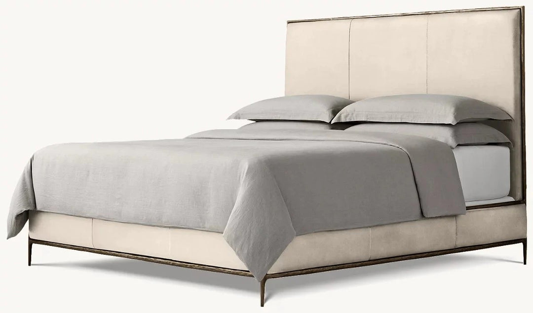 Thaddeus Leather Panel Bed