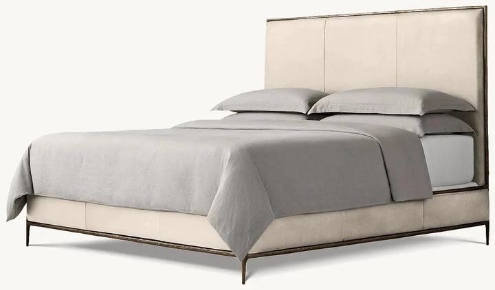 Thaddeus Leather Panel Bed