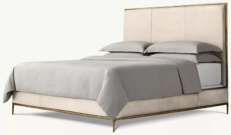 Thaddeus Leather Panel Bed