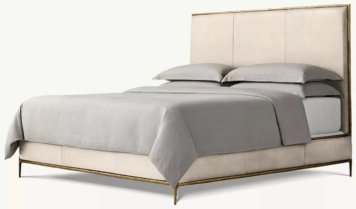 Thaddeus Leather Panel Bed