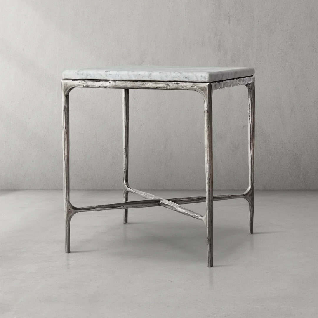 Thaddeus Marble Square Side Table 18" 22"