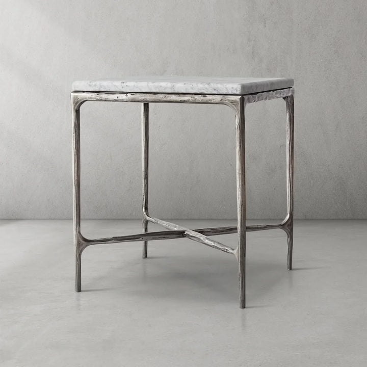 Thaddeus Marble Square Side Table 18" 22"