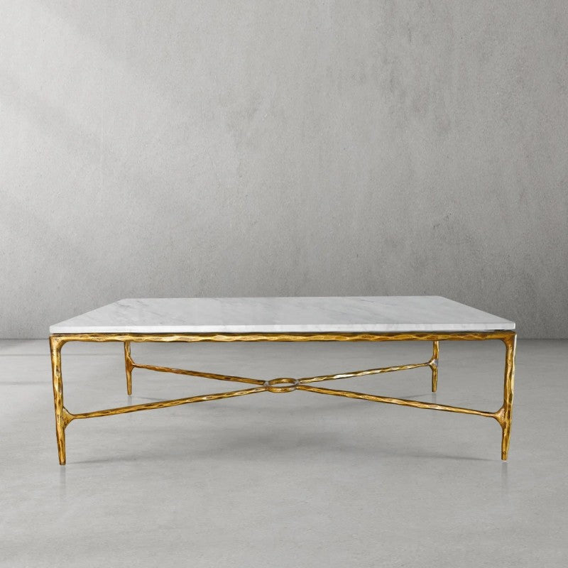 Thaddeus Rectangle Marble Coffee Table
