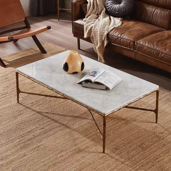 Thaddeus Rectangle Marble Coffee Table