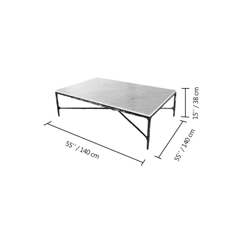 Thaddeus Rectangle Marble Coffee Table