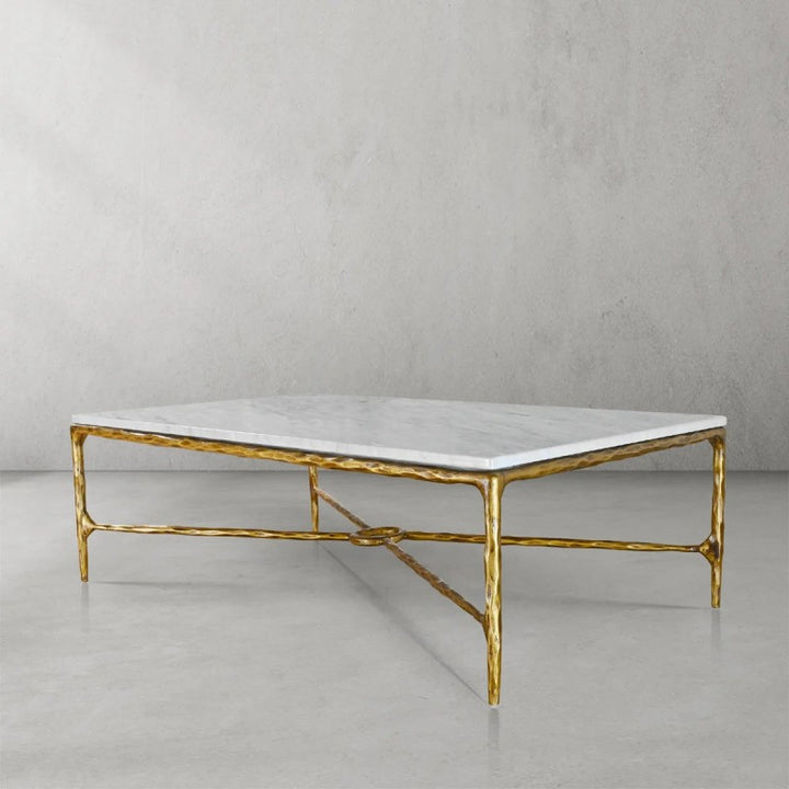 Thaddeus Rectangle Marble Coffee Table