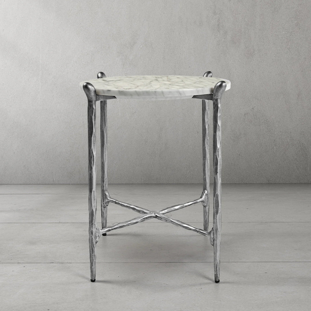 Thaddeus Round Horn Marble Coffee Table & Side Table