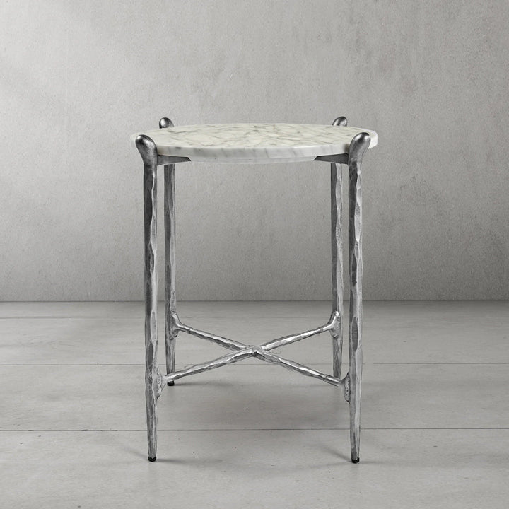 Thaddeus Round Horn Marble Coffee Table & Side Table