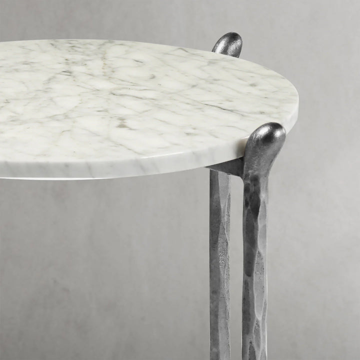 Thaddeus Round Horn Marble Coffee Table & Side Table