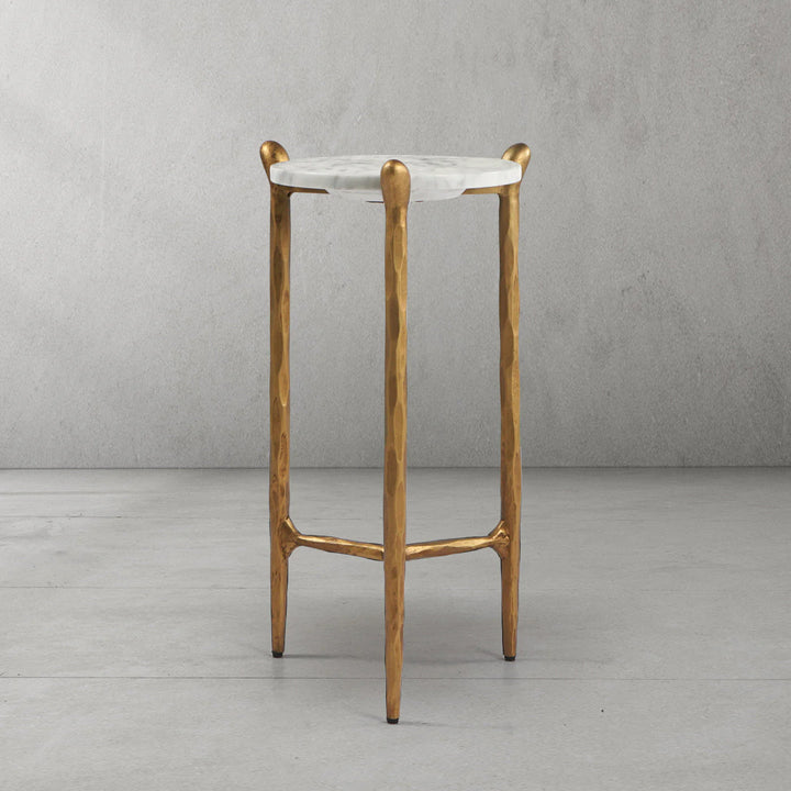 Thaddeus Round Horn Marble Coffee Table & Side Table