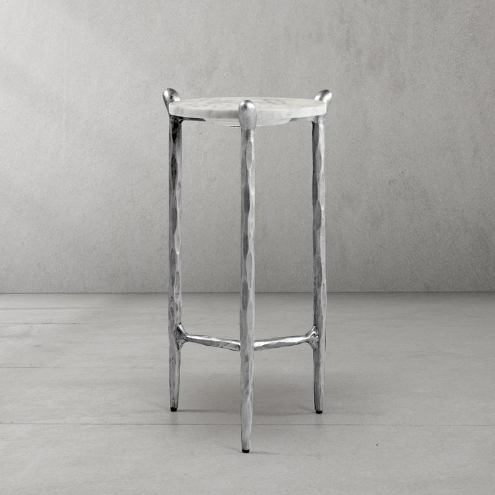 Thaddeus Round Horn Marble Coffee Table & Side Table
