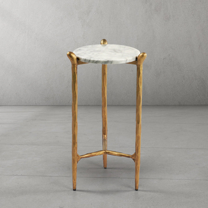 Thaddeus Round Horn Marble Coffee Table & Side Table