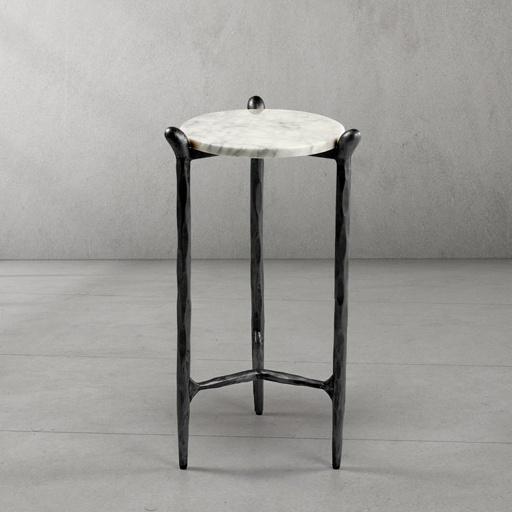Thaddeus Round Horn Marble Coffee Table & Side Table