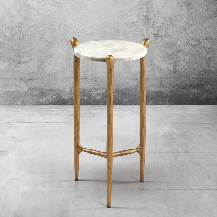Thaddeus Round Horn Marble Coffee Table & Side Table