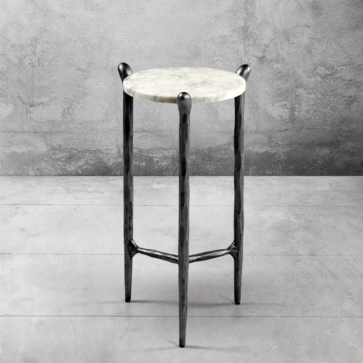 Thaddeus Round Horn Marble Coffee Table & Side Table