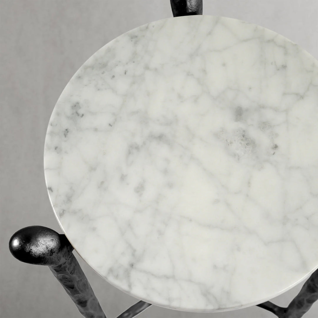 Thaddeus Round Horn Marble Coffee Table & Side Table