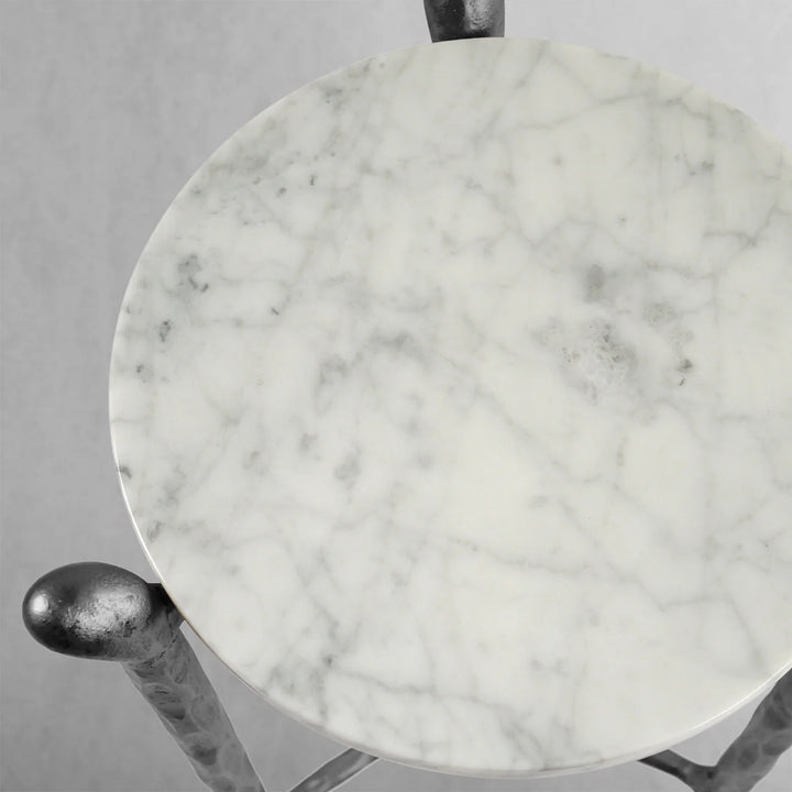 Thaddeus Round Horn Marble Coffee Table & Side Table