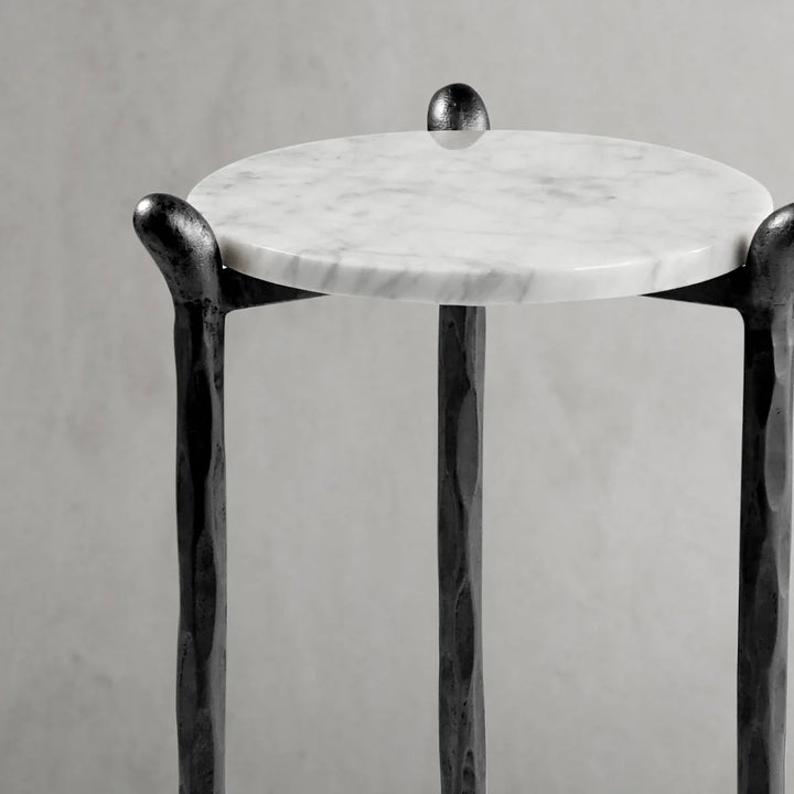 Thaddeus Round Horn Marble Coffee Table & Side Table