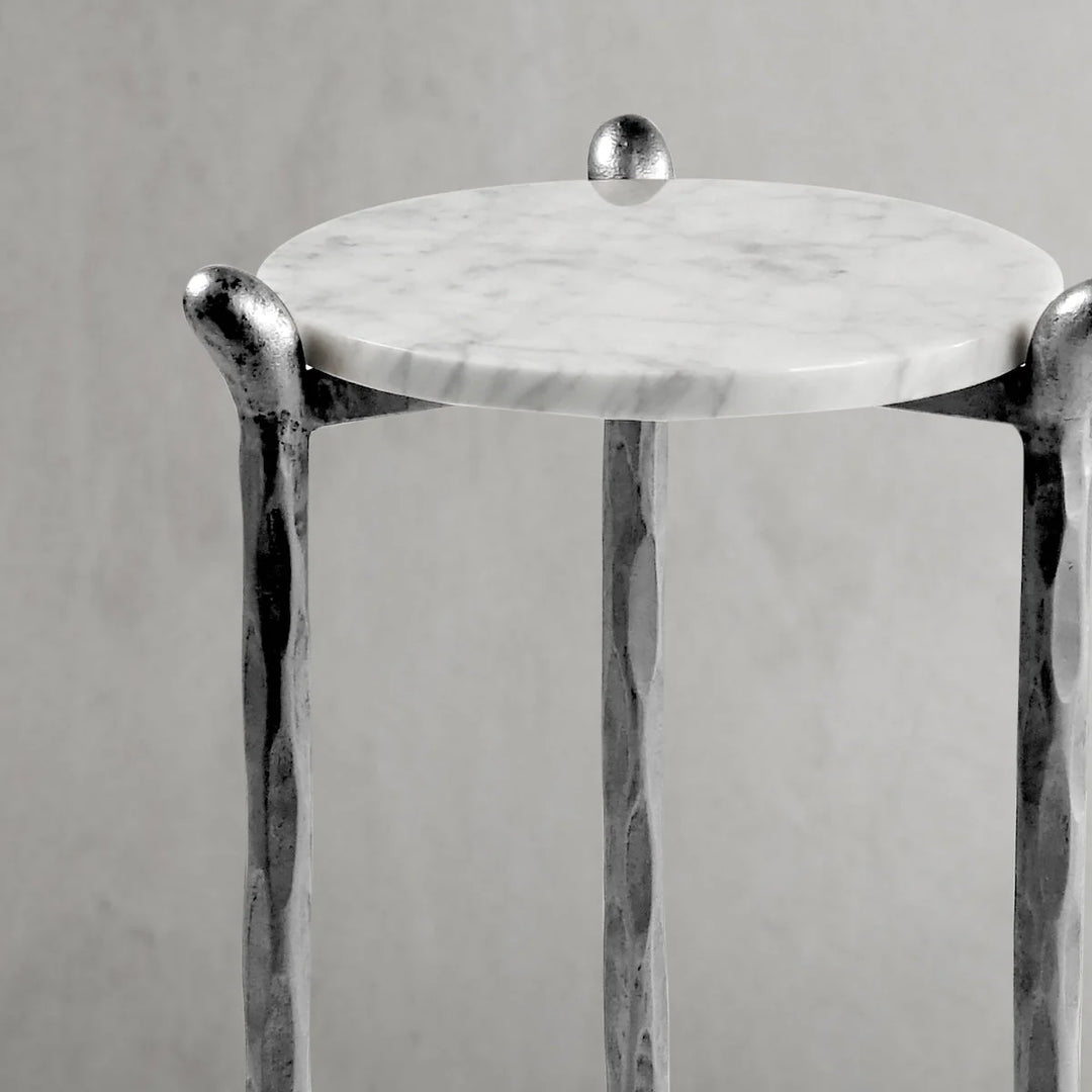 Thaddeus Round Horn Marble Coffee Table & Side Table