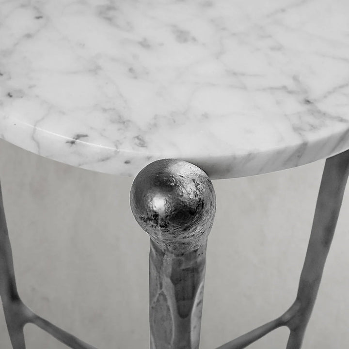 Thaddeus Round Horn Marble Coffee Table & Side Table
