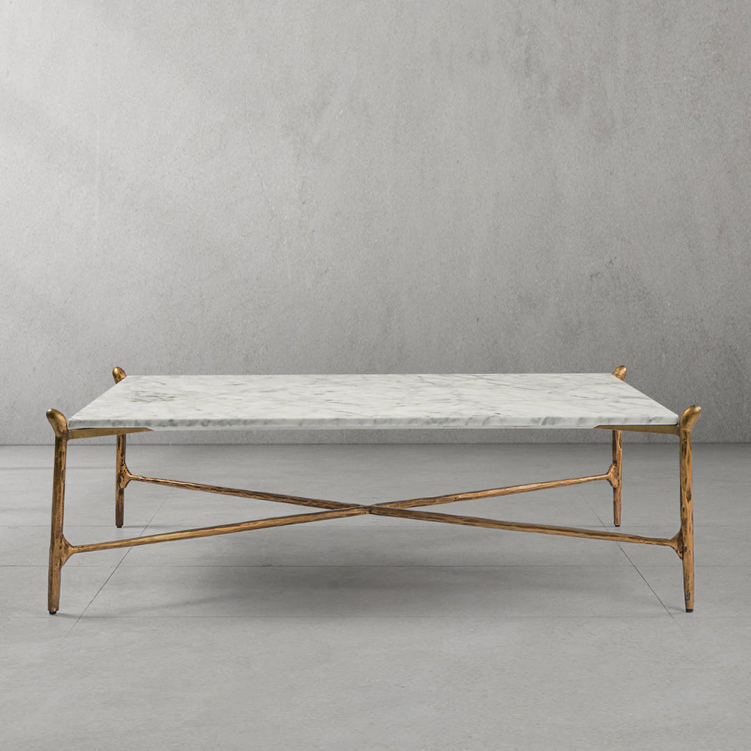 Thaddeus Square Horn Marble Coffee Table