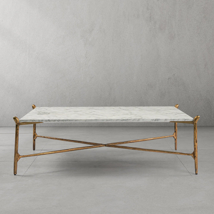 Thaddeus Square Horn Marble Coffee Table