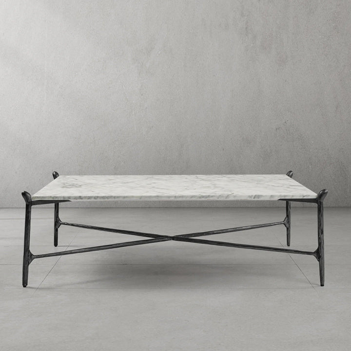 Thaddeus Square Horn Marble Coffee Table