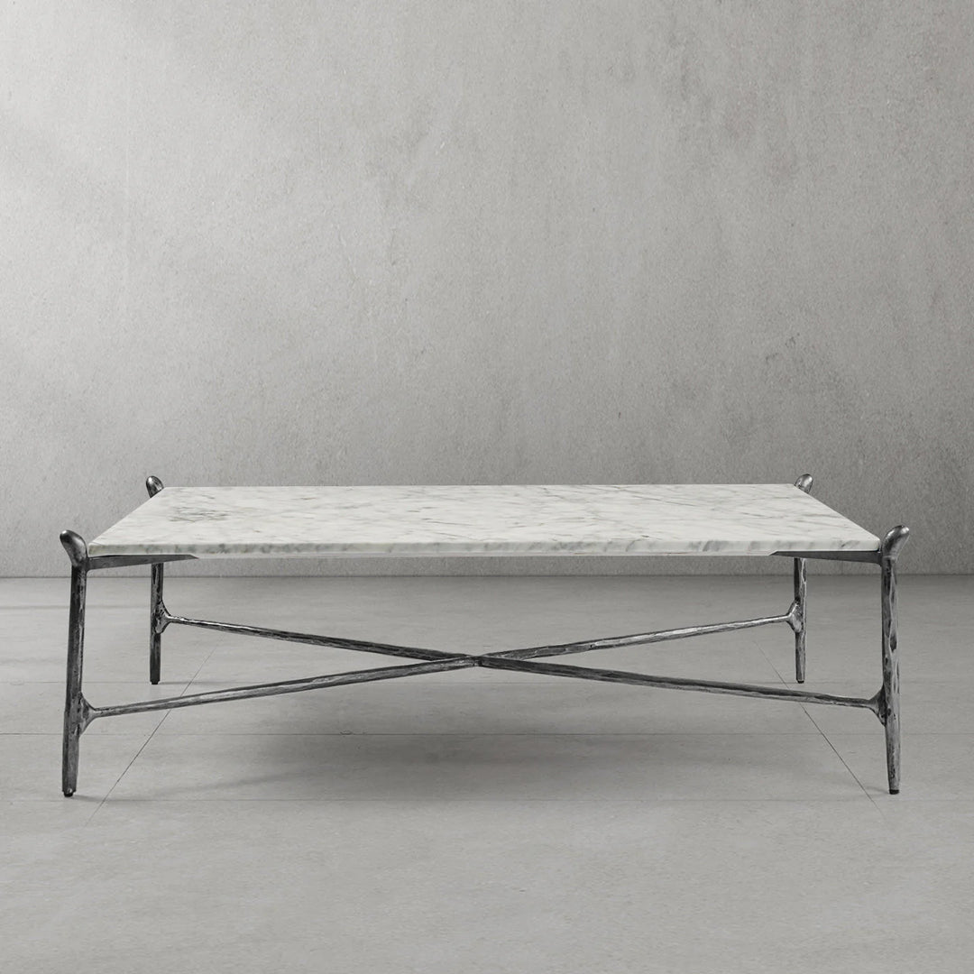 Thaddeus Square Horn Marble Coffee Table
