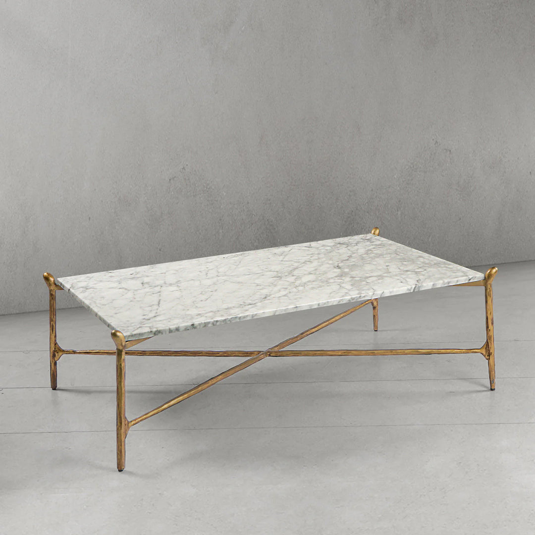 Thaddeus Square Horn Marble Coffee Table