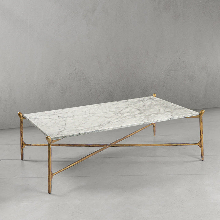 Thaddeus Square Horn Marble Coffee Table