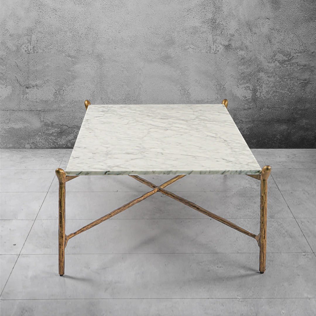 Thaddeus Square Horn Marble Coffee Table