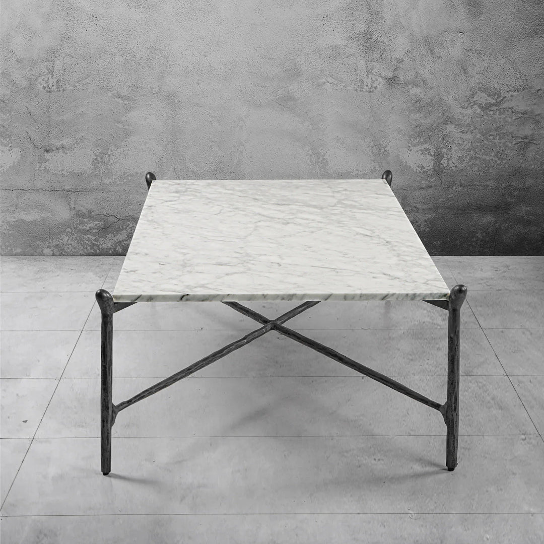 Thaddeus Square Horn Marble Coffee Table