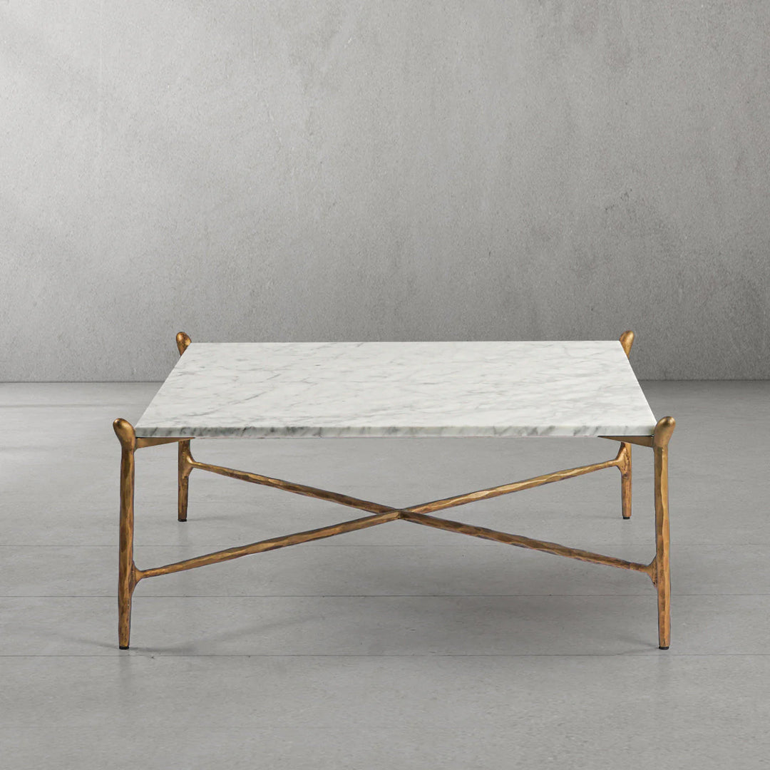 Thaddeus Square Horn Marble Coffee Table