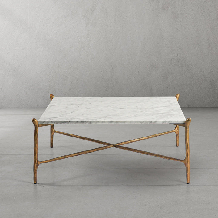 Thaddeus Square Horn Marble Coffee Table