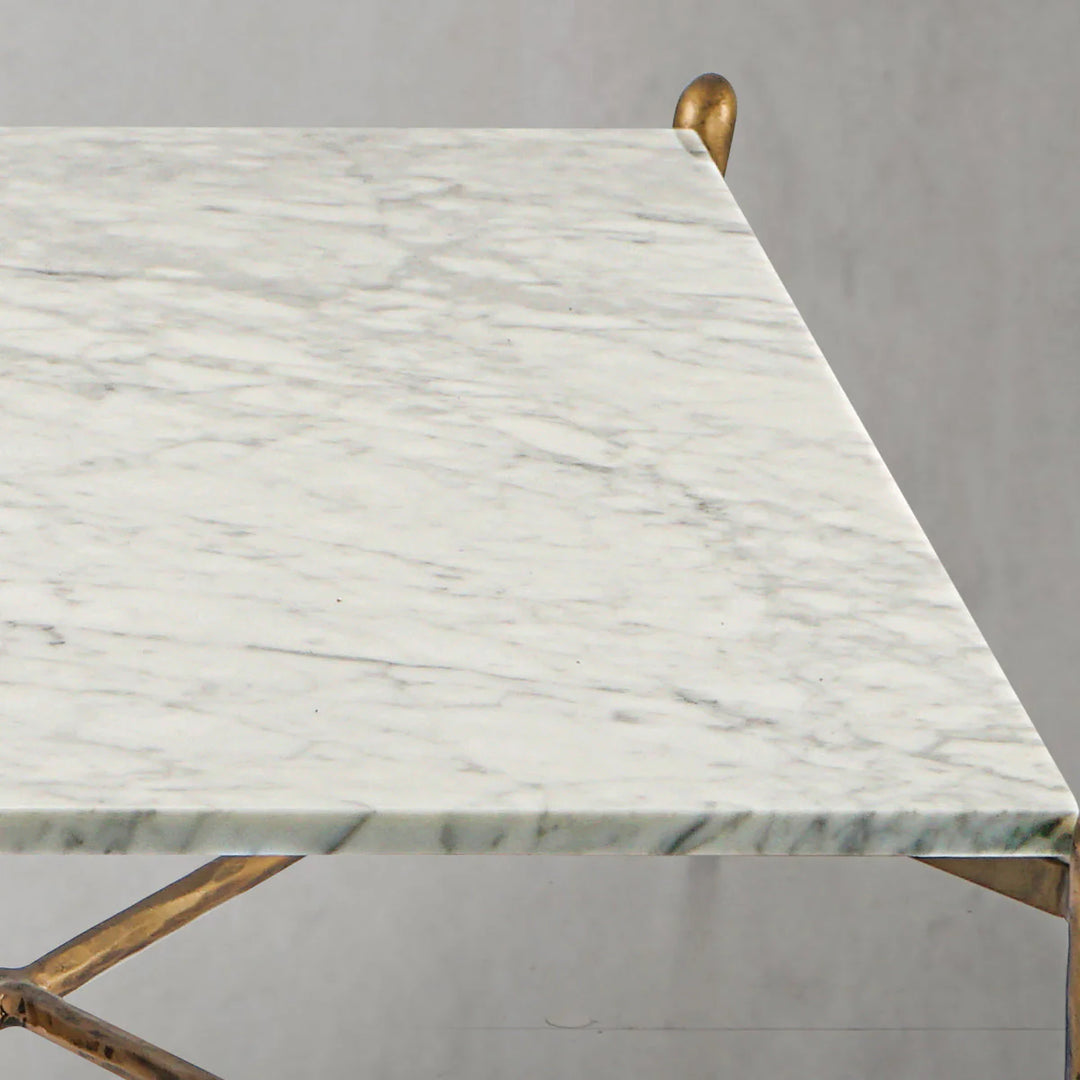Thaddeus Square Horn Marble Coffee Table