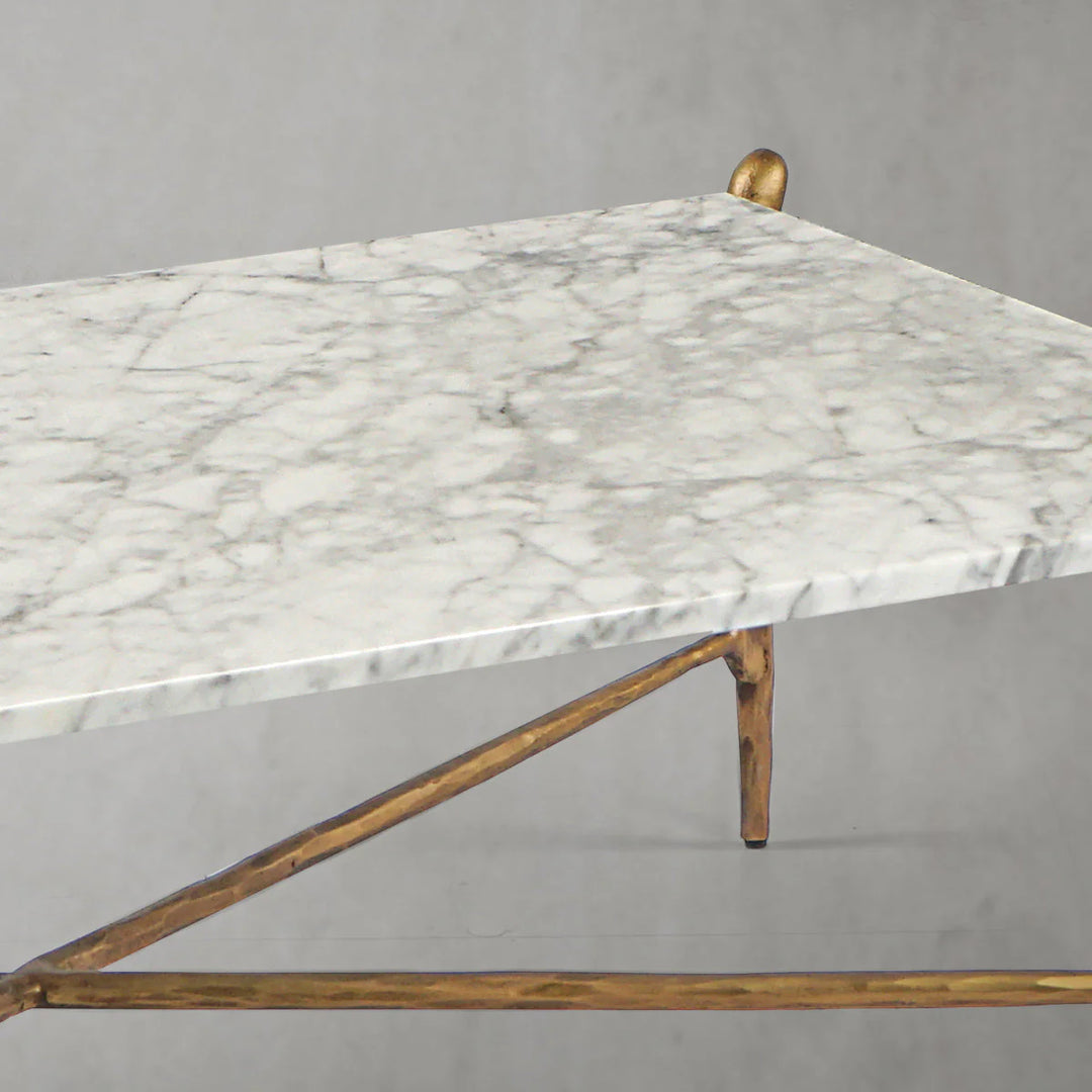 Thaddeus Square Horn Marble Coffee Table
