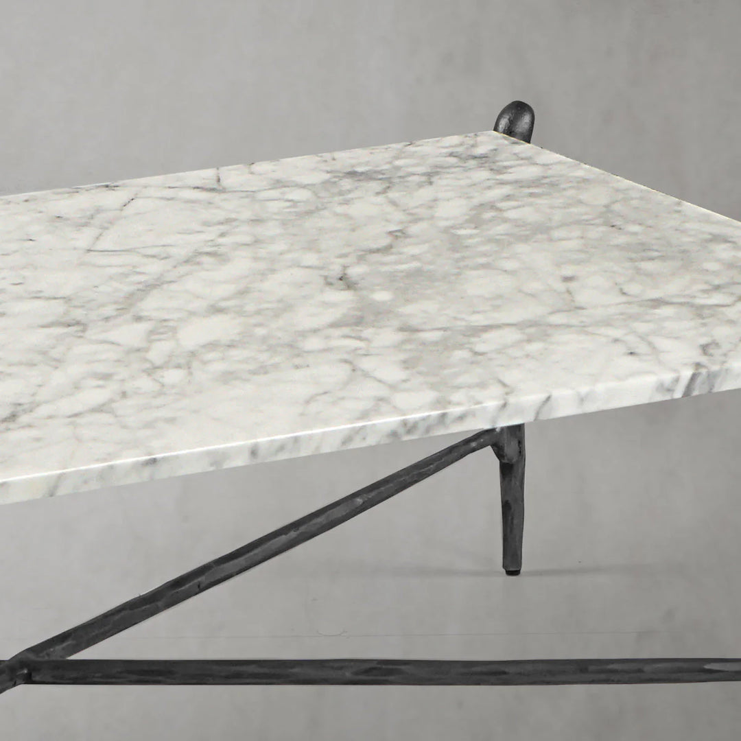 Thaddeus Square Horn Marble Coffee Table